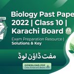 class 10 biology past paper 2022 karachi board english urdu medium