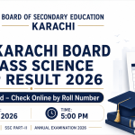 BSEK Karachi Board 10th Class Science Group Result 2026 announced for SSC Part-II students, check online by roll number