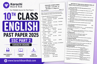 SSC Part 2 English Past Paper 2025 Karachi Board