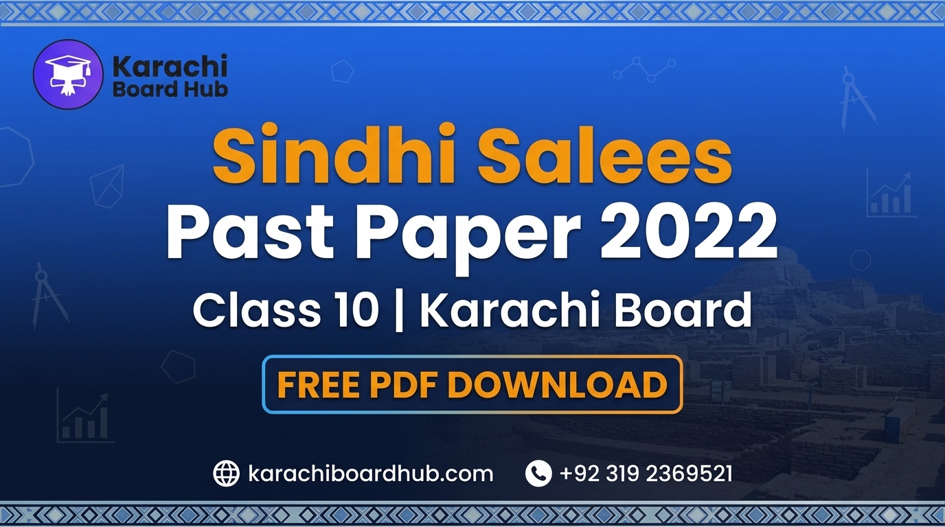 class 10 sindhi salees past paper 2022 karachi board