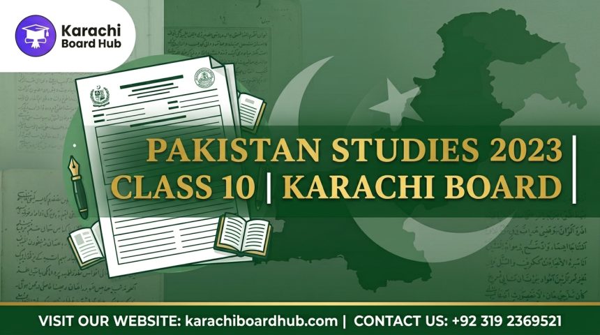 pakistan studies class 10 past paper 2023 karachi board english medium