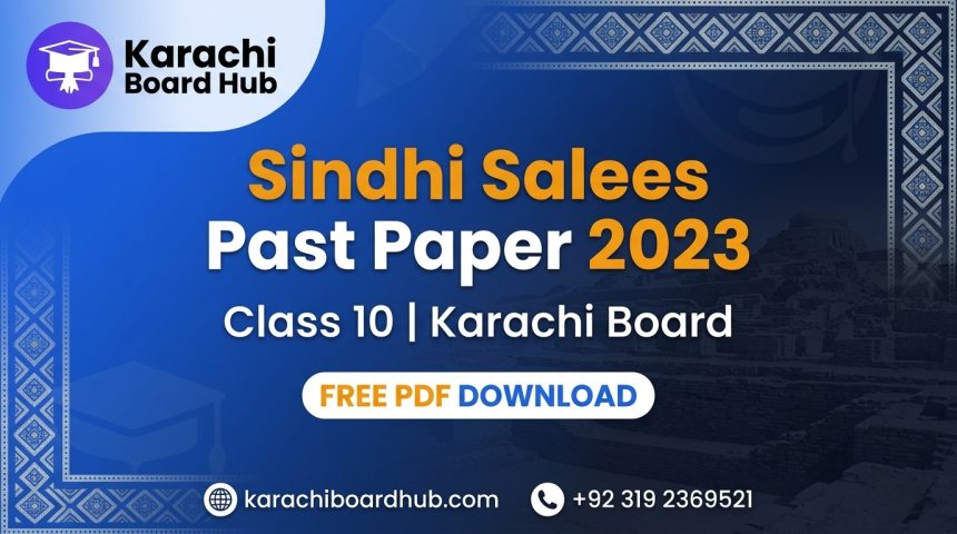 class 10 sindhi salees past paper 2023 karachi board