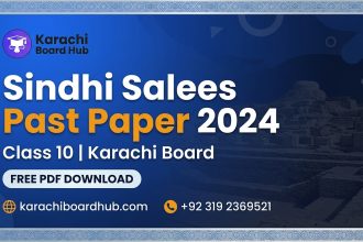 class 10 sindhi salees past paper 2024 karachi board