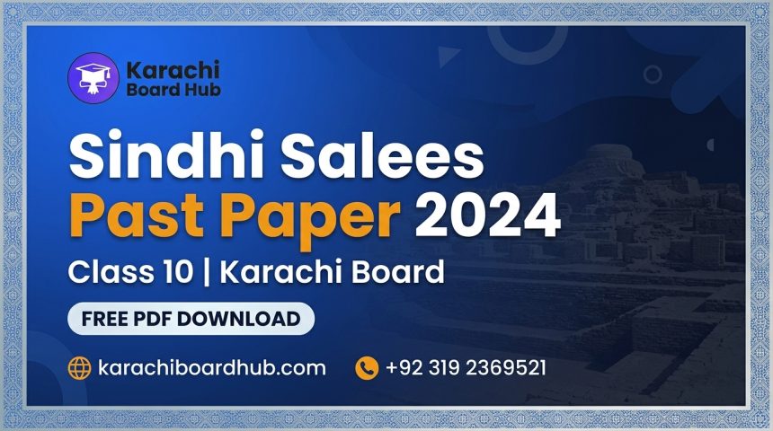 class 10 sindhi salees past paper 2024 karachi board
