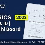 class 10 physics past paper 2023 karachi board english medium